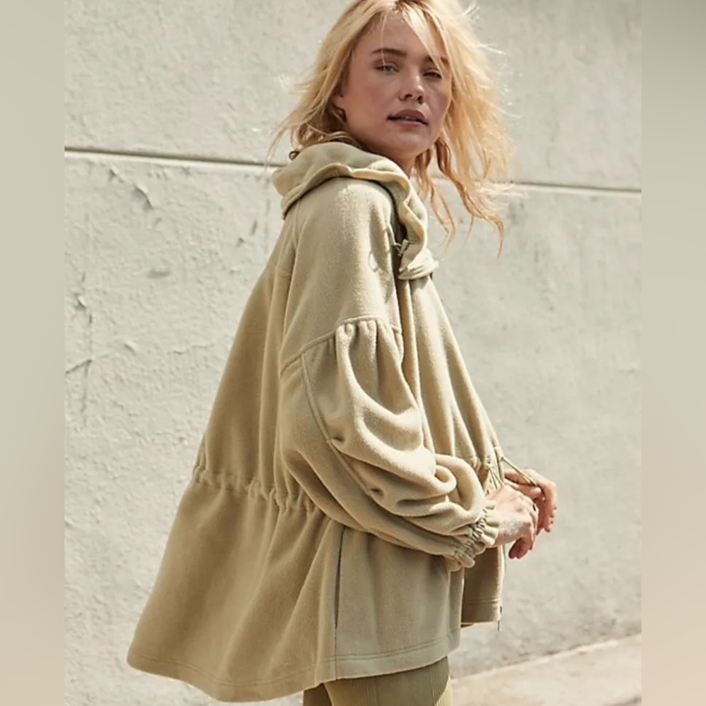Free People Movement She's All That Fleece Muted Beige